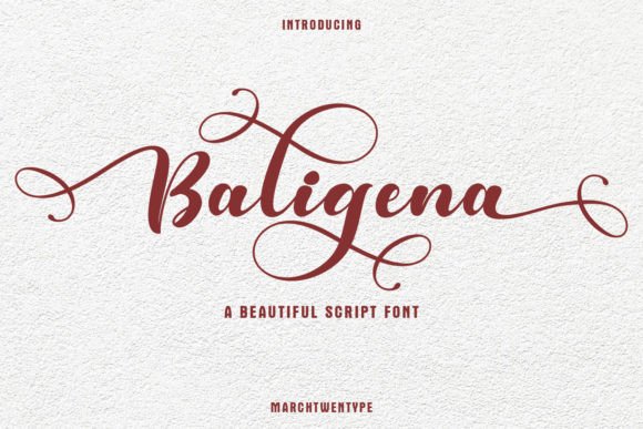 Baligena: A Romantic Script Font for Crafters and Product Designers