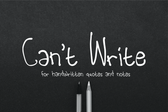 Can't Write: A Handwritten Font That Brings Authenticity to Your Handmade Products