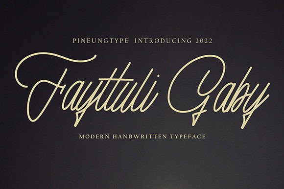 Fayttuli Gaby: A Stylish Script Font for Modern Web Design