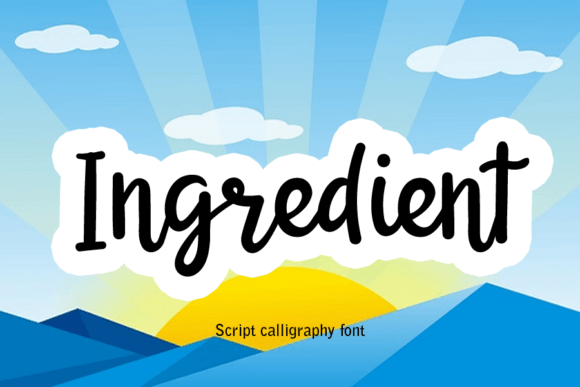 Ingredient: A Handwritten Font That Elevates Small Business Branding