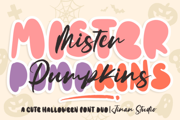 Mister Pumpkins Duo: A Spooky-Cute Font for Halloween-Themed Web Design