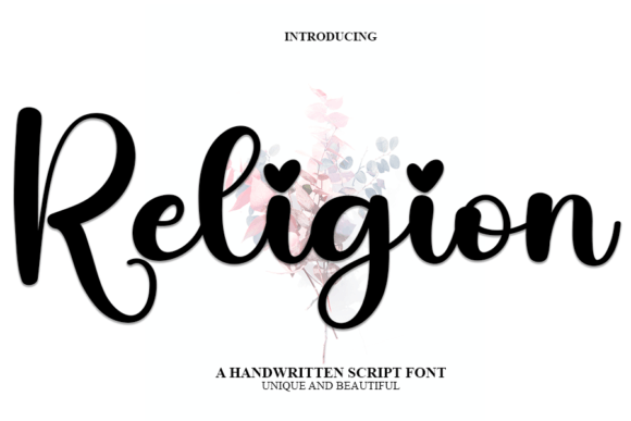Religion Font: A Delicate Handwritten Typeface for Crafters and Makers