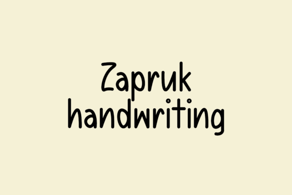 Zapruk: A Whimsical Handwritten Font for Campaign Graphics